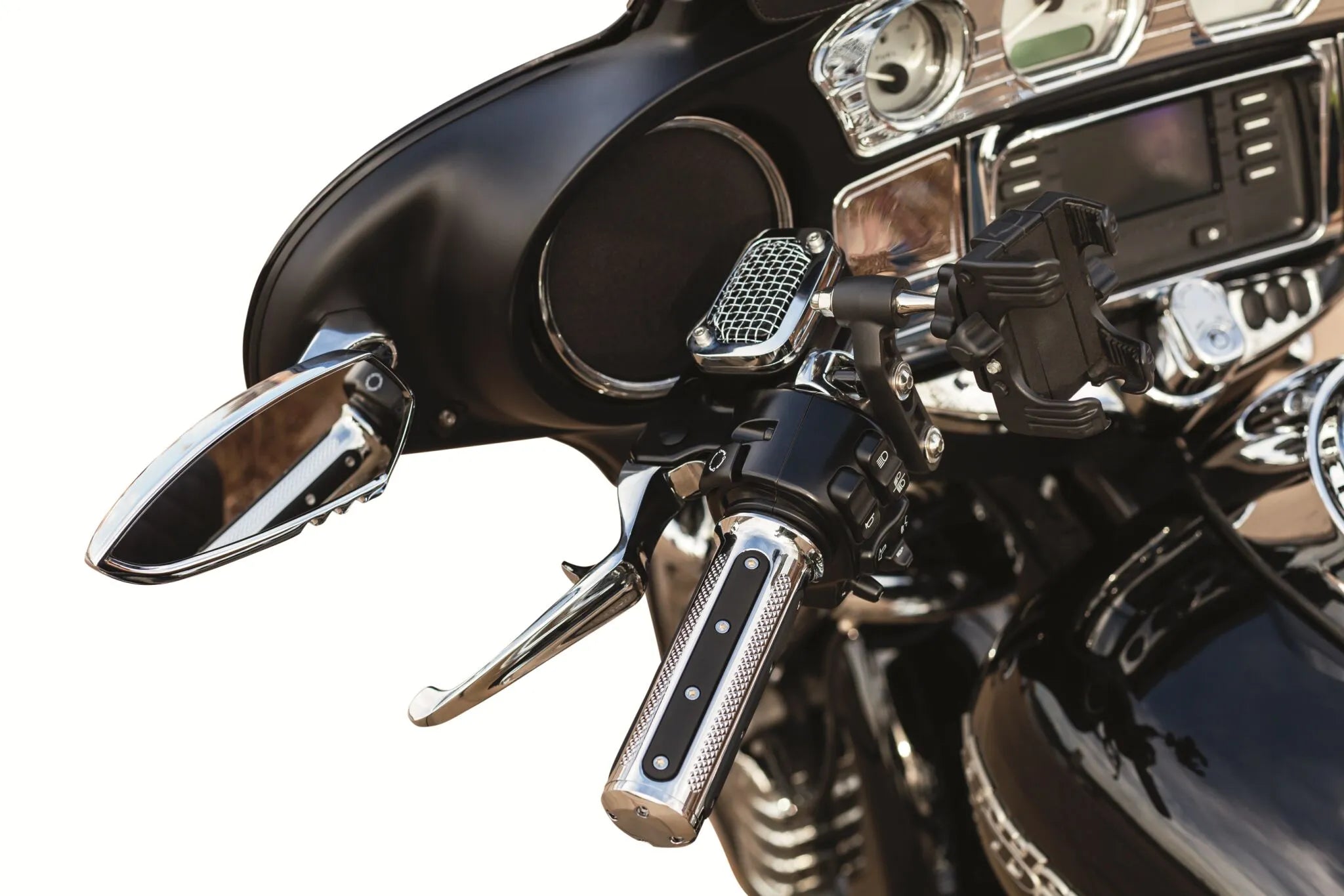 Kuryakyn Front Speaker Accents - Chrome Finish