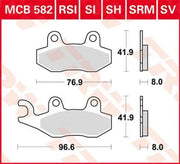 Trw Sh Series Sintrede Bag Bremseklodser - For & Bag