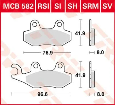 Trw Sh Series Sintered Rear Brake Pads - Front & Rear