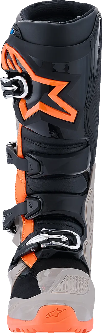 Alpinestars Tech 7 Enduro Boots Black Warm Gray Orange Fluo