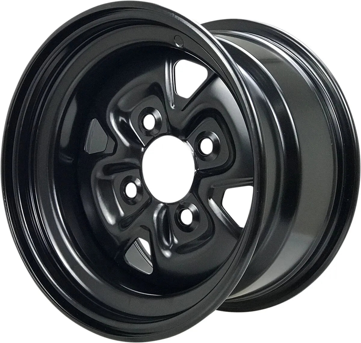 Moose Offroad Steel Wheel - 12" X 7" Black