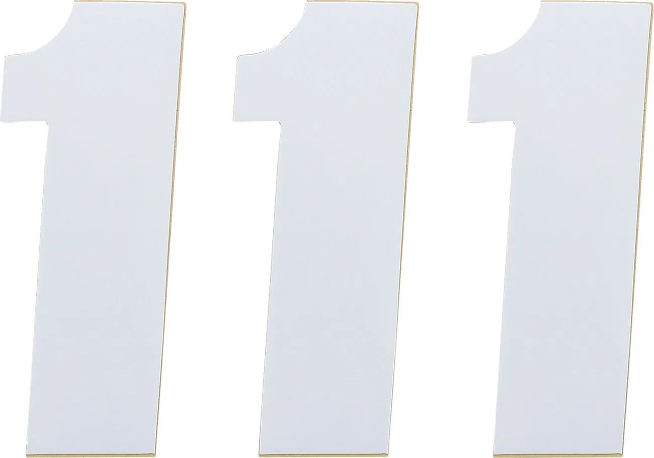 Moose Offroad Vinyl Race Numbers 4-1/2" White