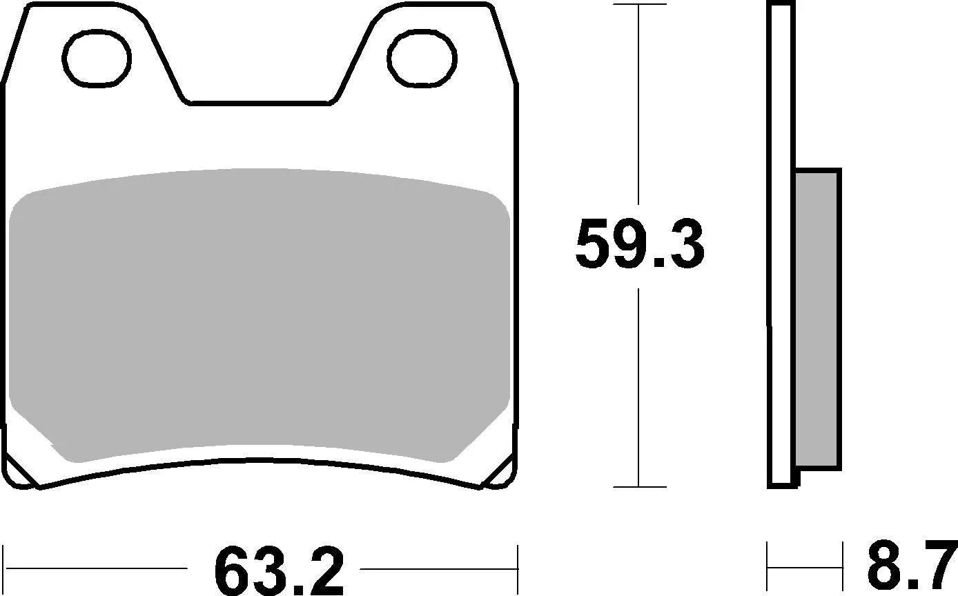 Sbs Ls Street Excel Sintrede Bag Bremseklodser - Bag