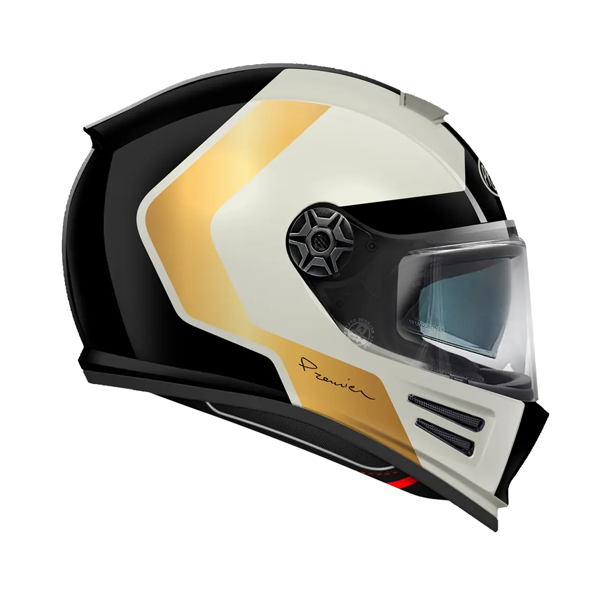 Premier Helmets Commander Gp Helmet Full Face Street Gold/white/black