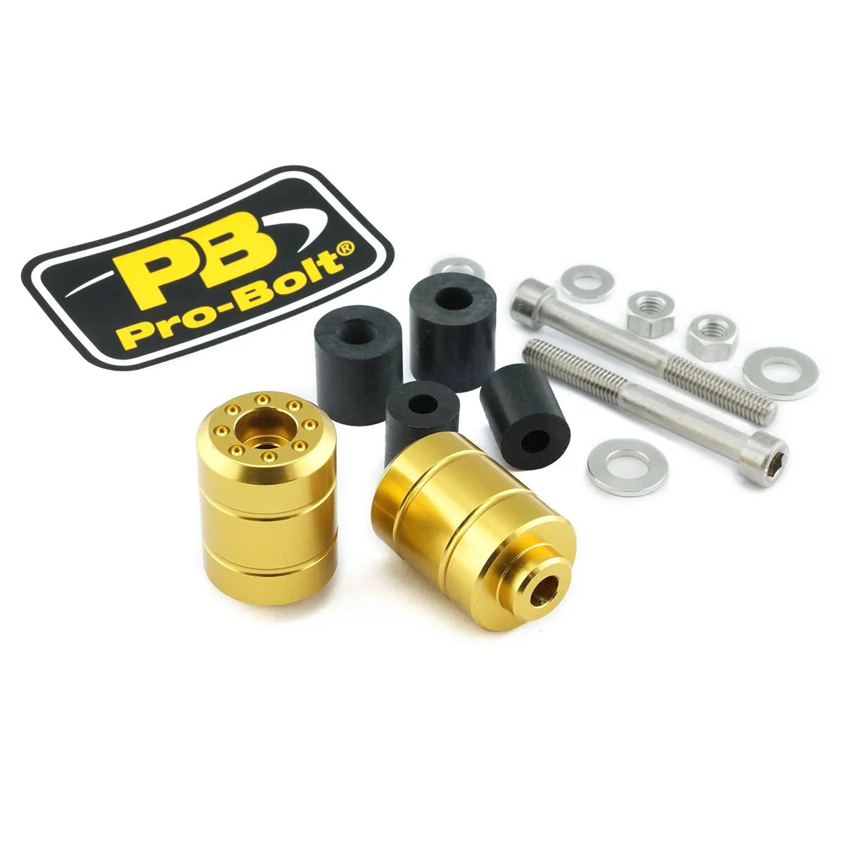 Pro Bolt Aluminium Bar Ends - Gold