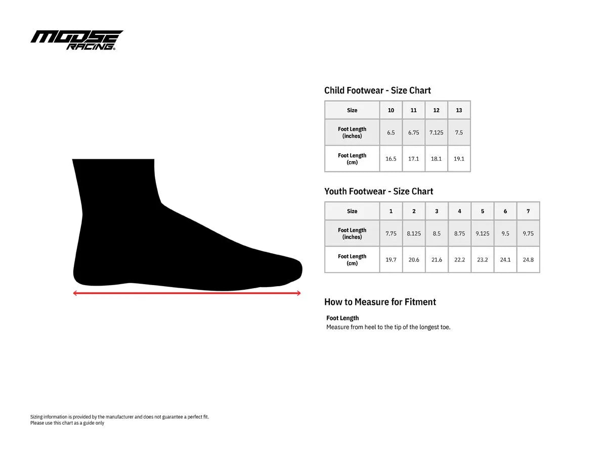 Moose Offroad Soft-Goods M1.3 Child MX Boots White/Black