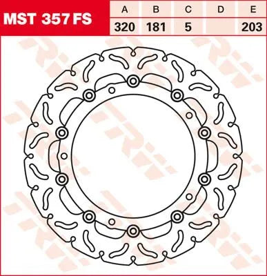 Trw Kontureret Flydende Bremse Rotor Til Sport/Touring Motorcykler - Front