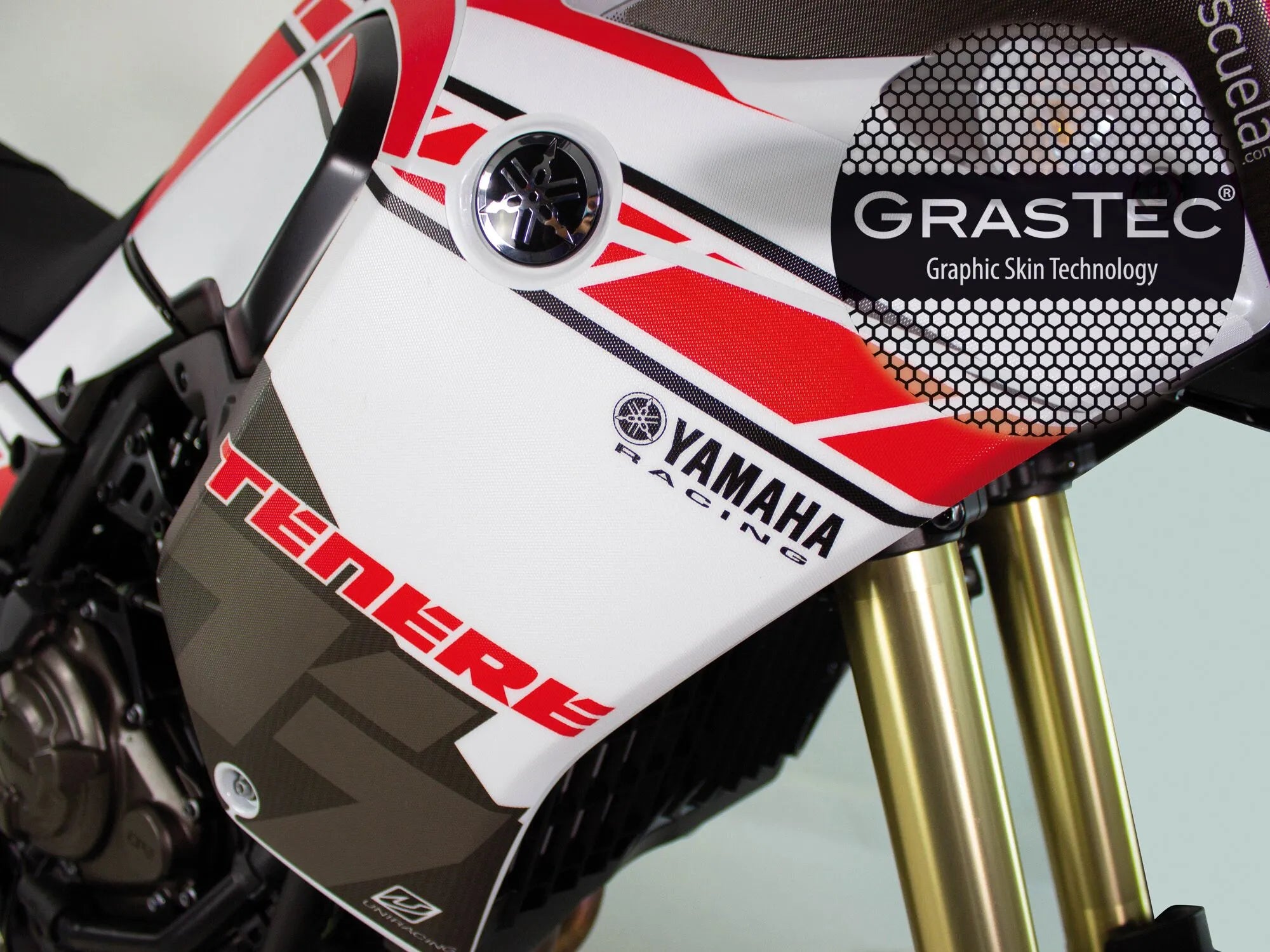 Uniracing Decal Kit For Yamaha - Red/white