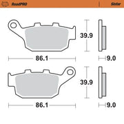 Moto-master Roadpro Sinter Bremseklodser Bag - Bag