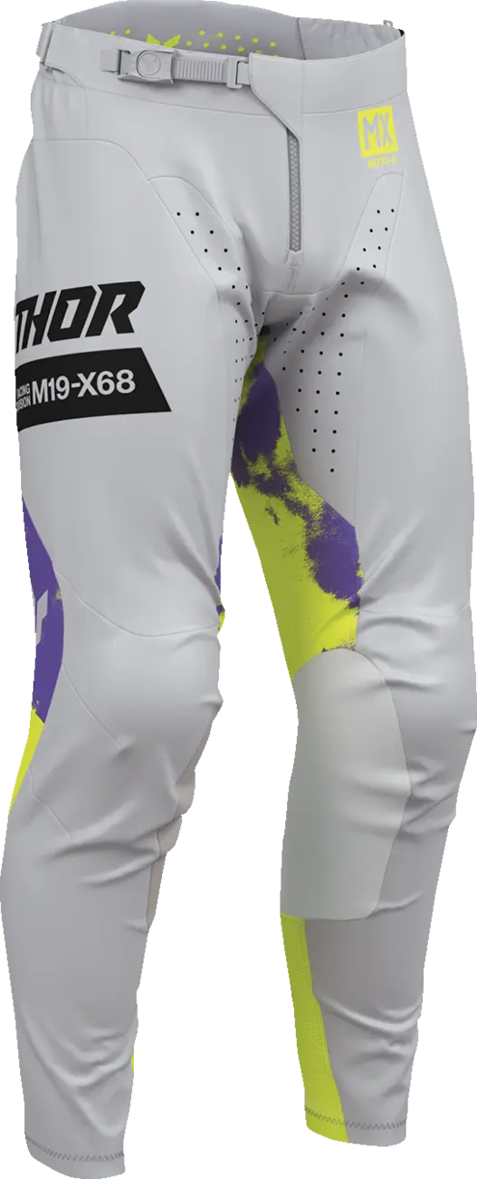 Thor Launchmode Bleach Pants - Black/Gray/Purple/Acid Yellow