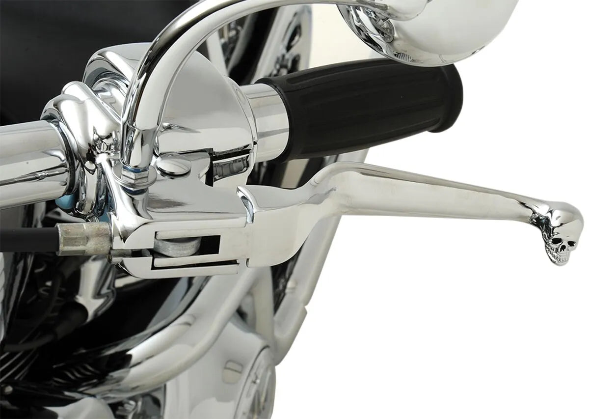 Drag Specialties Skull Lever Set - Chrome Aluminum