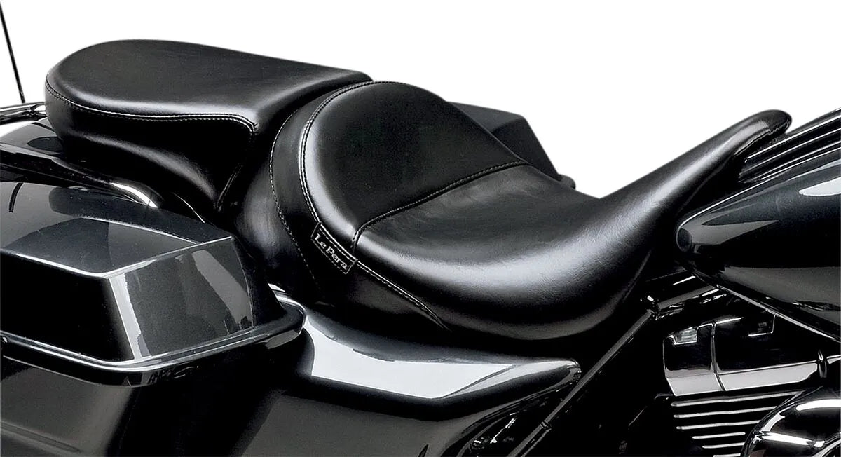 Le Pera Aviator Pillion Pad - Black Vinyl - For Harley Davidson