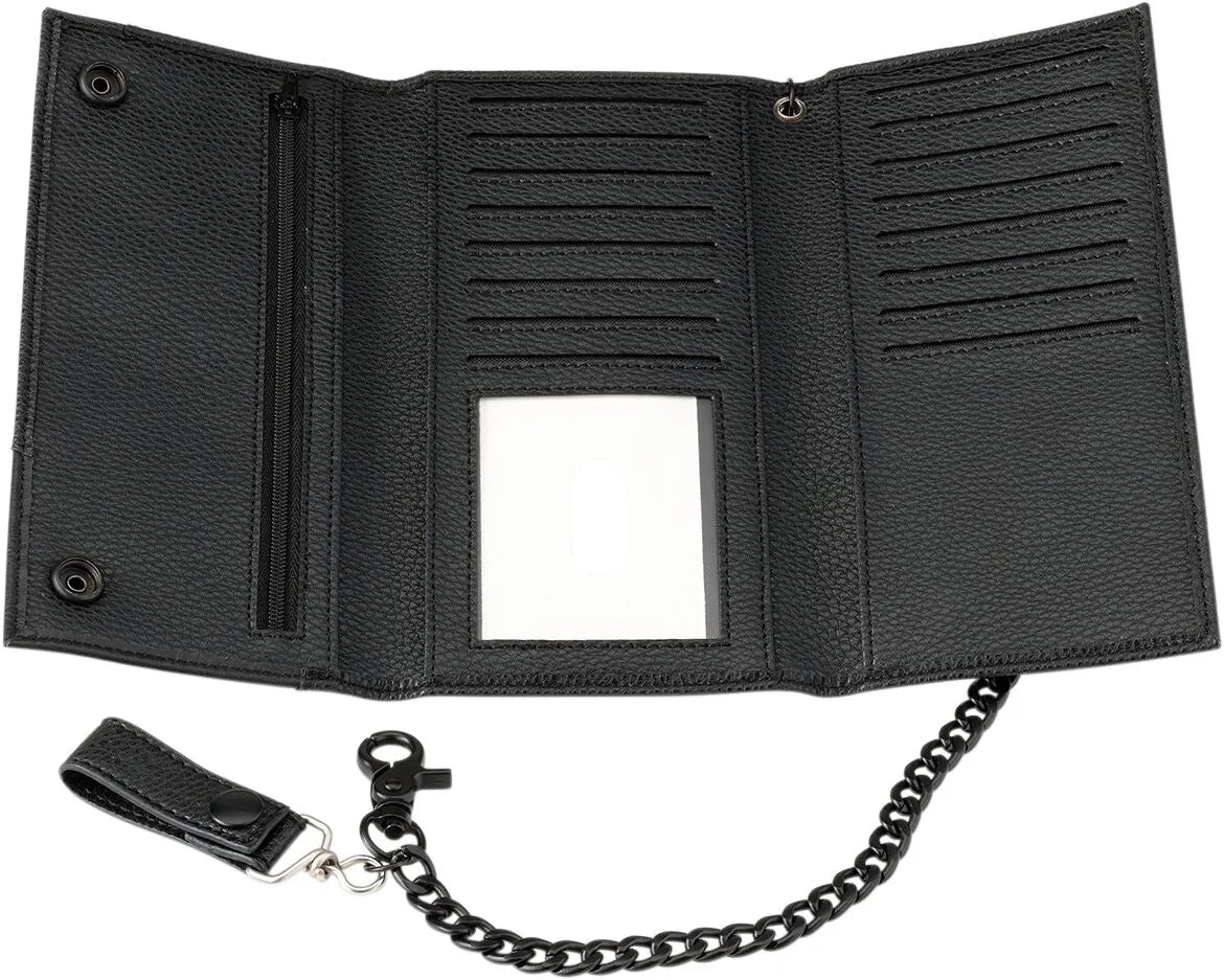 Z1R Long Leather Wallet Black