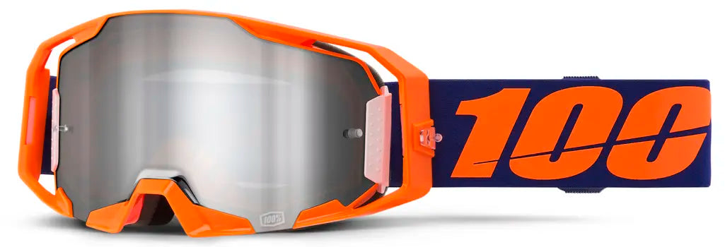 100% ARmatic Goggle Fluorescent Orange Silver Mirror