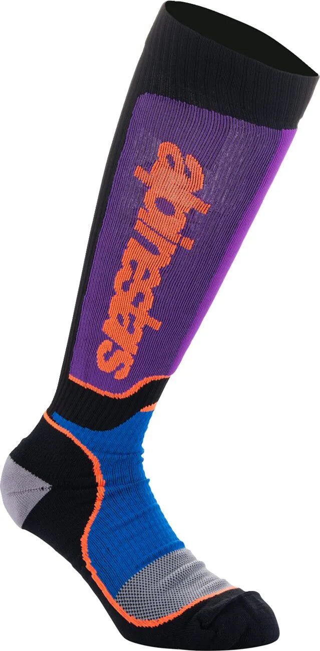 Alpinestars MX Plus Socks Black/Purple/Blue