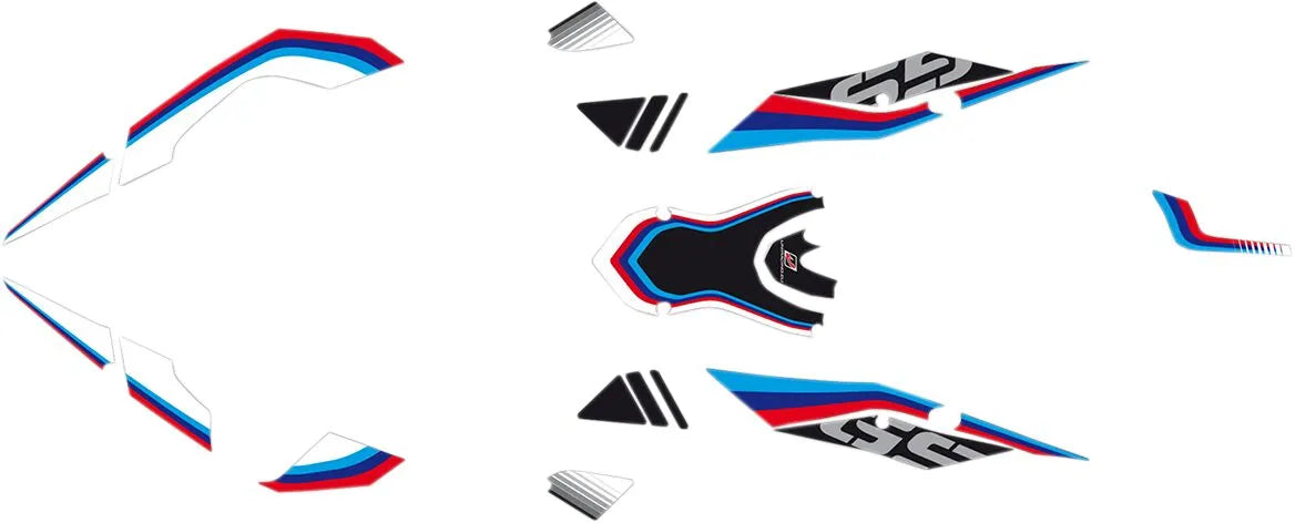 Uniracing Decal Kit For Bmw - Matte Black/blue/red