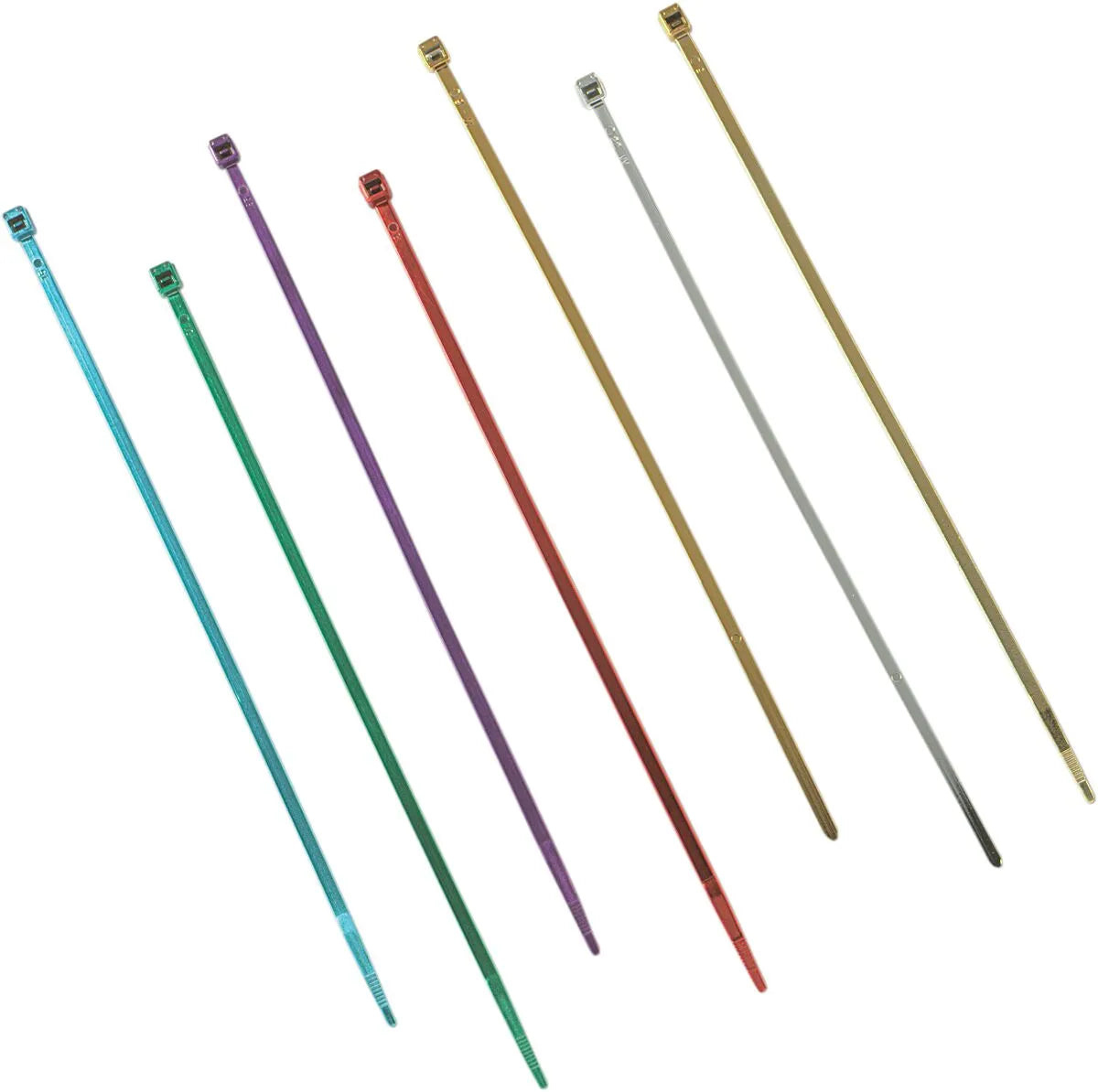 Drag Specialties Chrome Cable Ties 7" 10 Pack