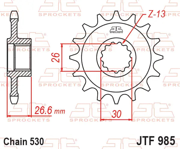 Jt Sprockets Rubber Cushioned Front Sprocket