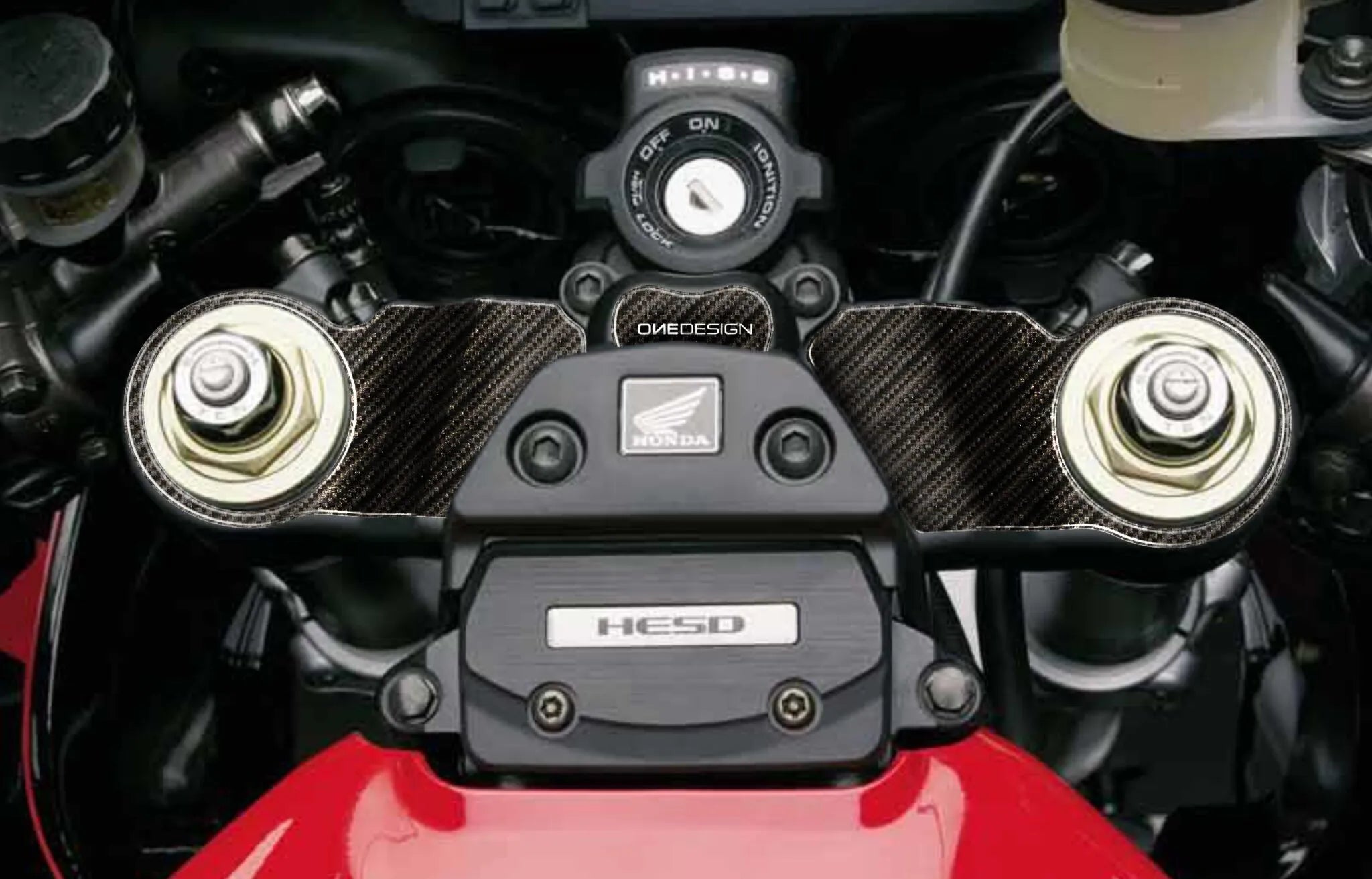 Onedesign Yoke Protector With Carbon Fiber Graphic For Honda