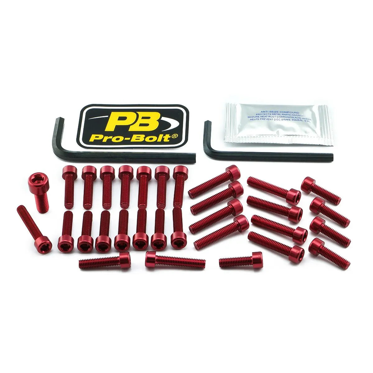PRO BOLT Red Aluminium Engine Bolt Kit