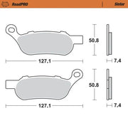 Moto-master Roadpro Sinter Bremseklodser Bag - Bag