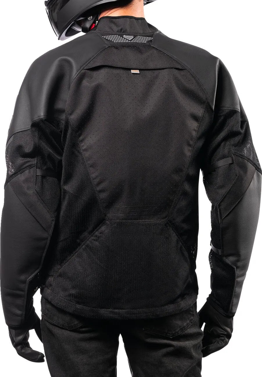 Icon Mesh Af™ Leather Jacket - Black