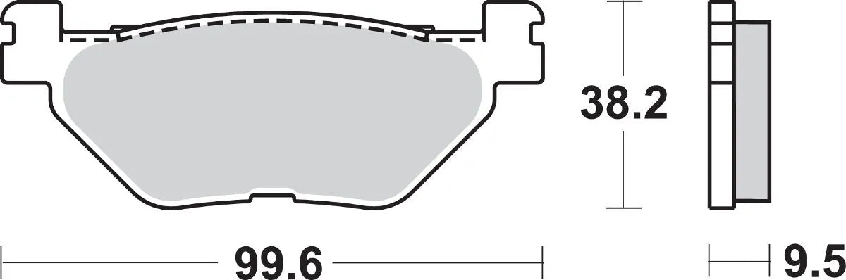 Sbs Ls Street Excel Sintrede Bag Bremseklodser - Bag