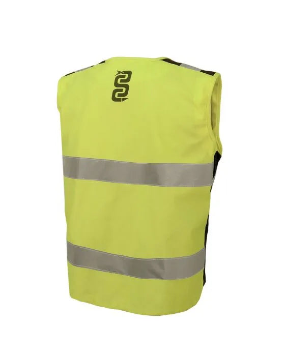 Oj Flash 2 High Visibility Motorcycle Vest - Hi-Vis Yellow