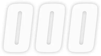 Factory Effex Number Stickers White 4"
