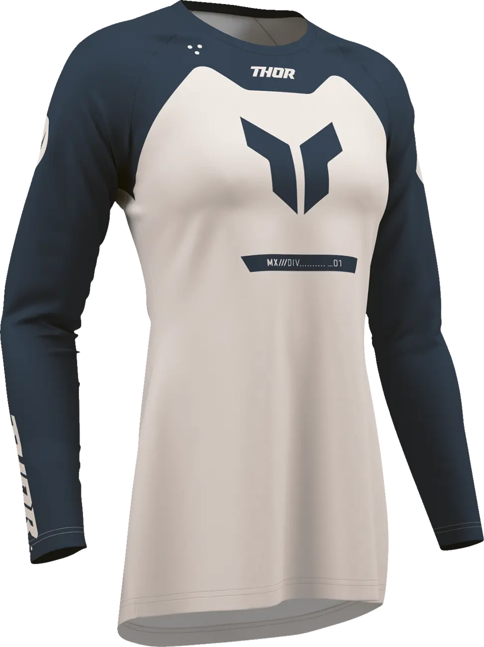 Thor Women's Ridemode Menace Jersey - Light Gray/Midnight Blue