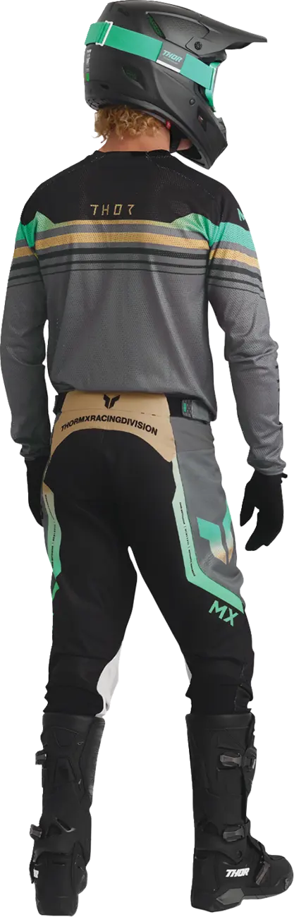 Thor Launchmode Air Raptor Jersey - Black/Orange/Teal/Charcoal Gray