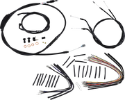 BURLY BRAND Black Vinyl Handlebar Cable/Line Kit for Ape Hangers