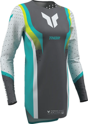 Thor Women's Sportmode Velocity Jersey - Gray/White/Aqua/Fluorescent Yellow