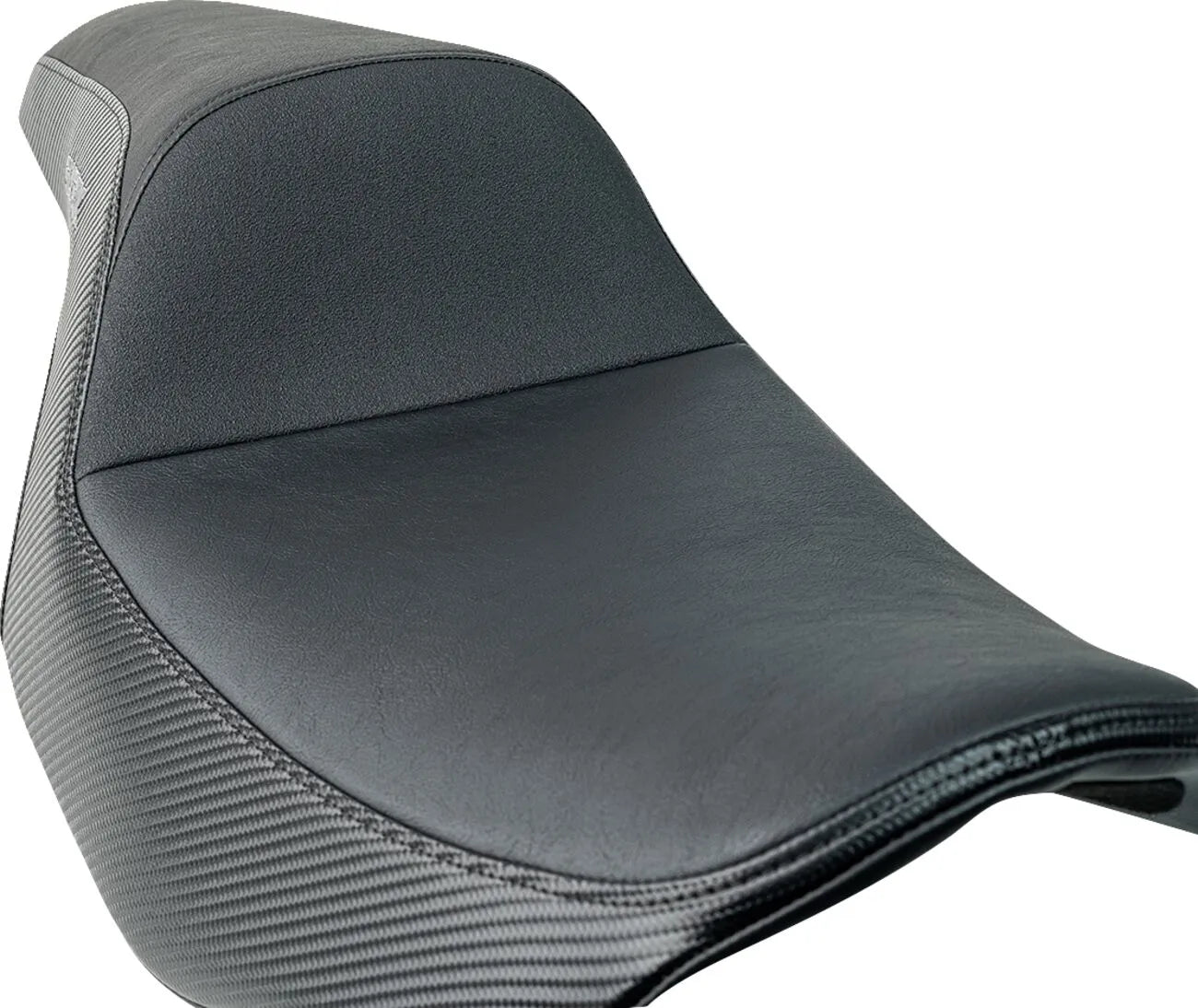Slyfox Drifter Seat - Black Vinyl Motorcycle Seat - For Harley Davidson