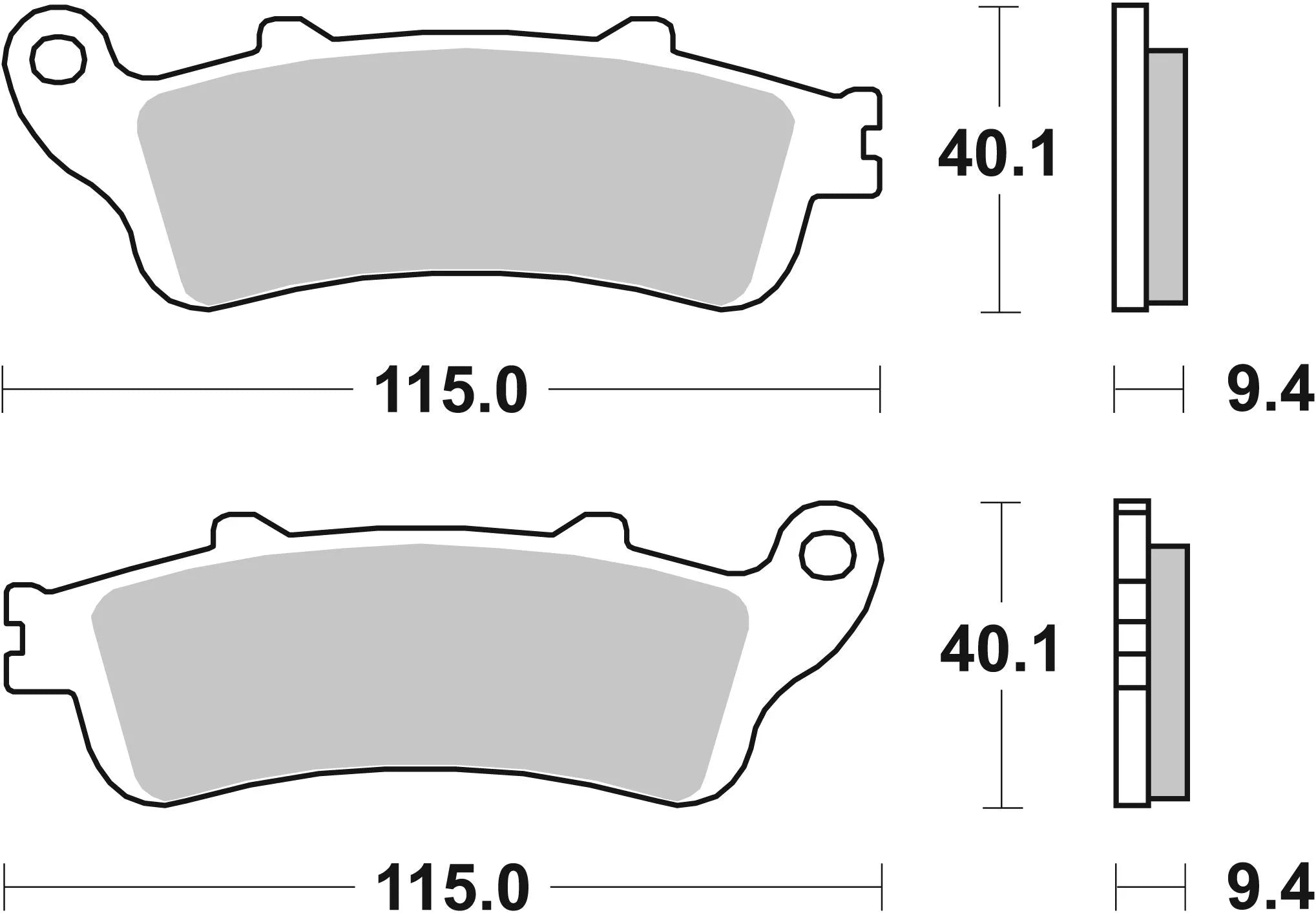 Sbs Ct Scooter Carbon Tech Organic Brake Pads Set