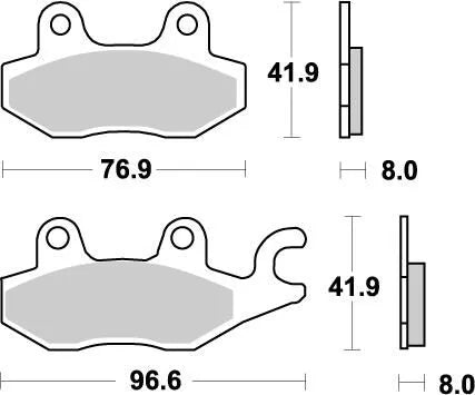 Moto-master Nitro Atv Bremseklodser Sintrede Metal - For & Bag