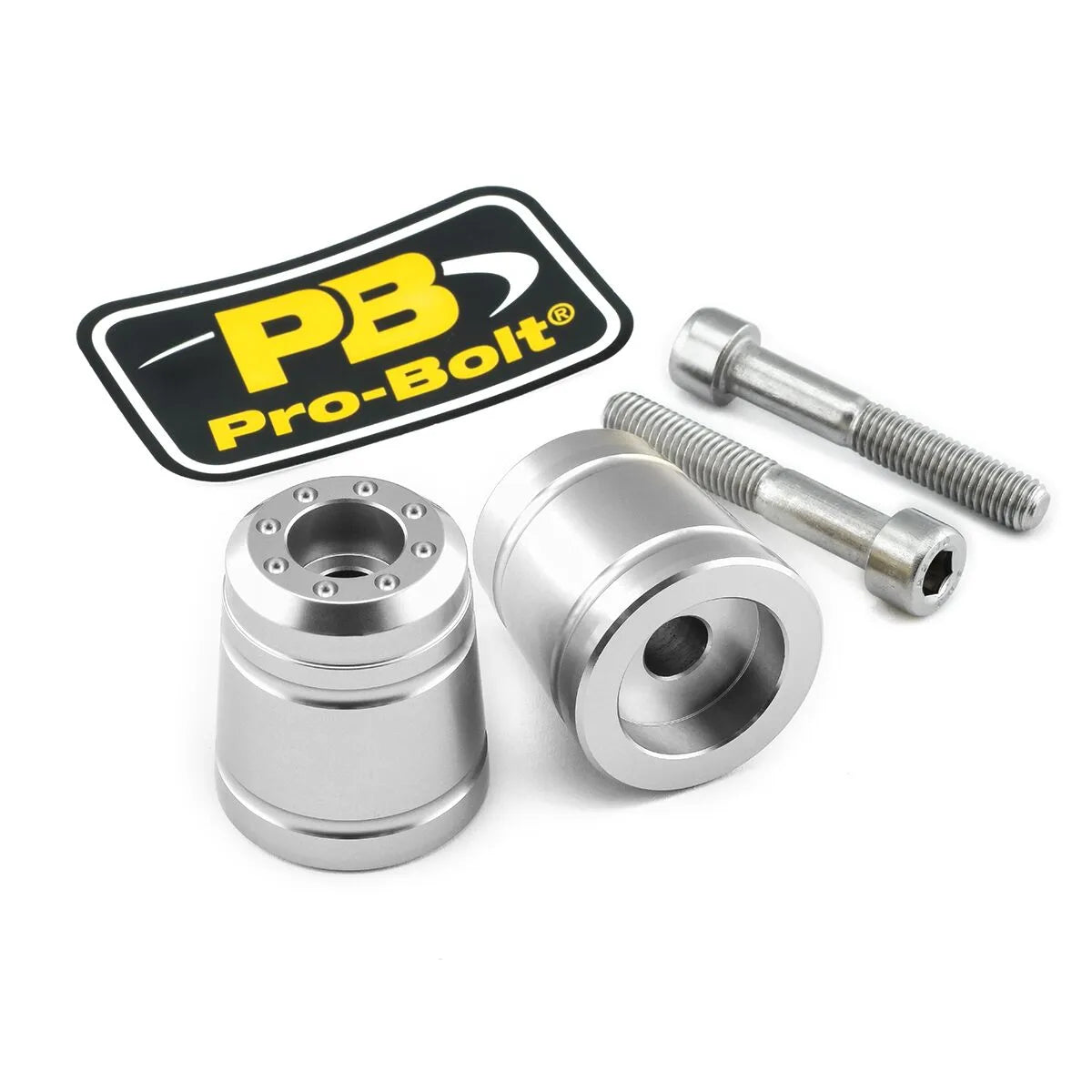 Pro Bolt Aluminium Bar Ends - Silver