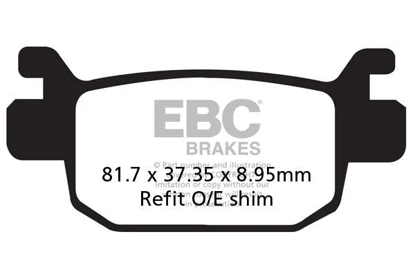 Ebc Sfac Carbon Series Scooter Brake Pads