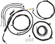 La Choppers Midnight Braided Cable/Brake Line Kit for 18"-20"