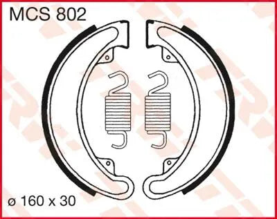 Trw Mcs802 Brake Shoes - Organic Base - Rear