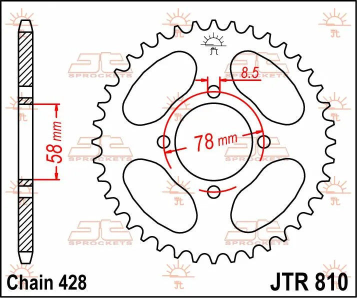 Jt Sprockets Steel Rear Sprocket 43t