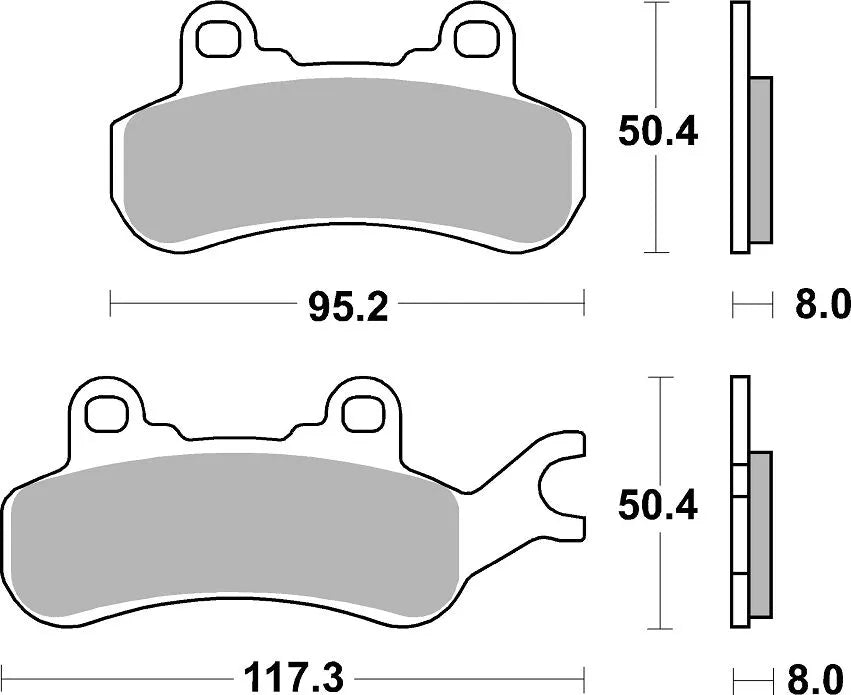 Sbs Psi Sintrede Metal Bremseklodser Til Atv/utv - For & Bag