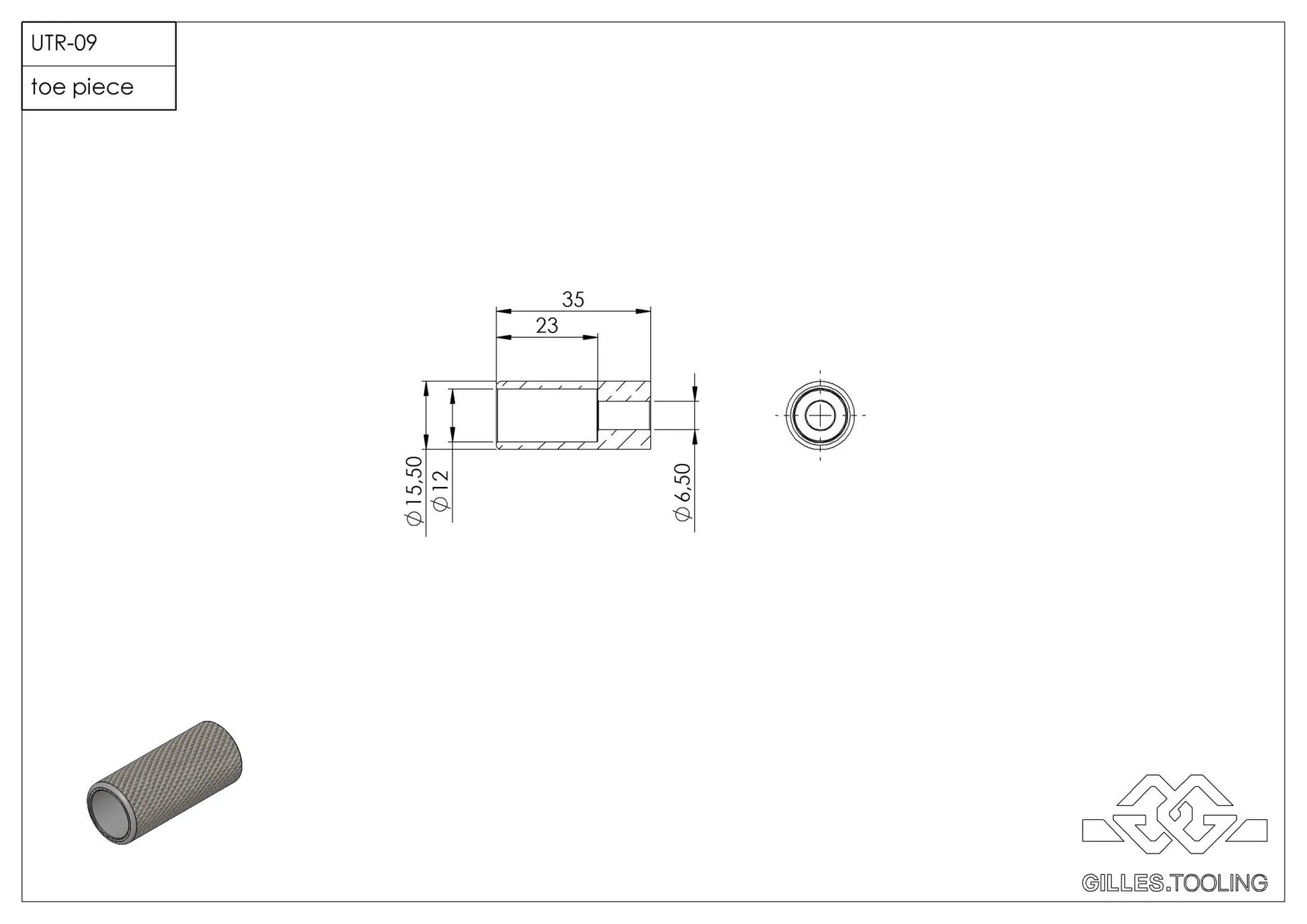 Gilles Tooling Toe Piece for Footpegs