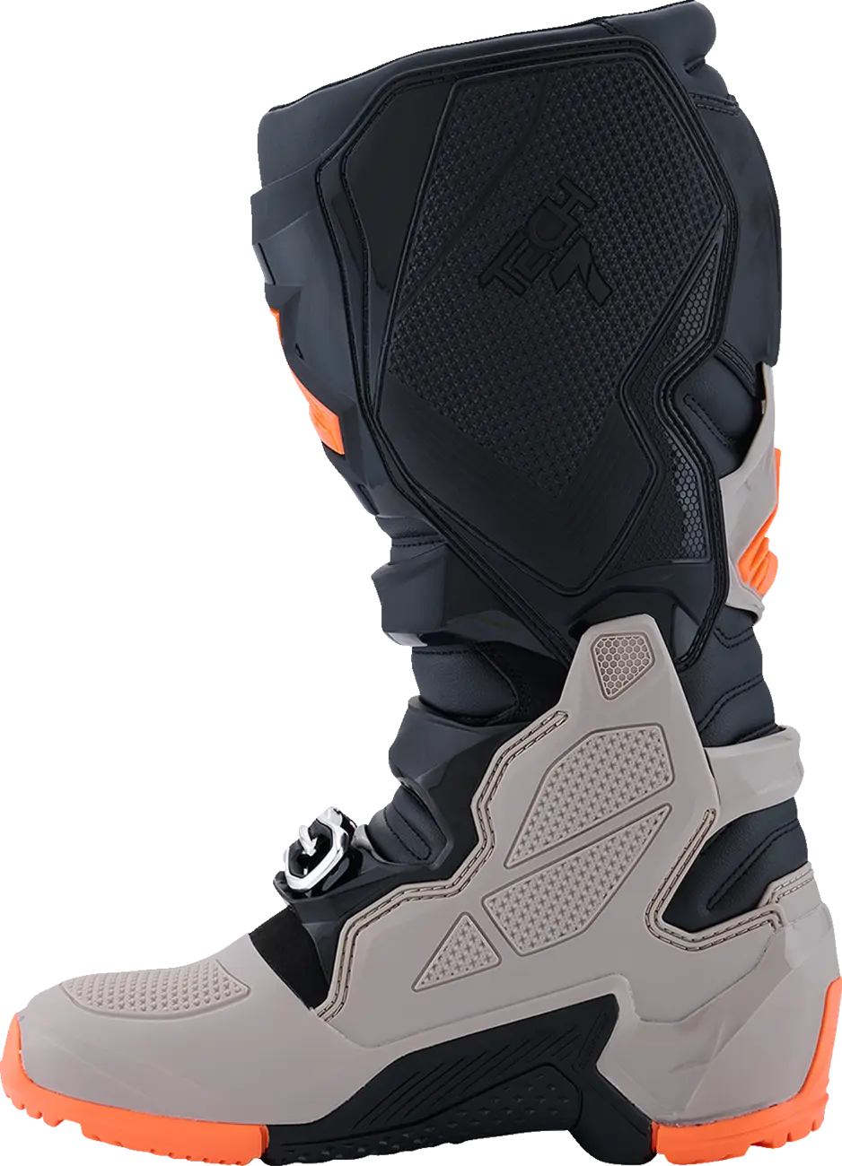 Alpinestars Tech 7 Enduro Boots Black Warm Gray Orange Fluo