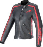 Alpinestars Stella Dyno Leather Jacket - Black/Red