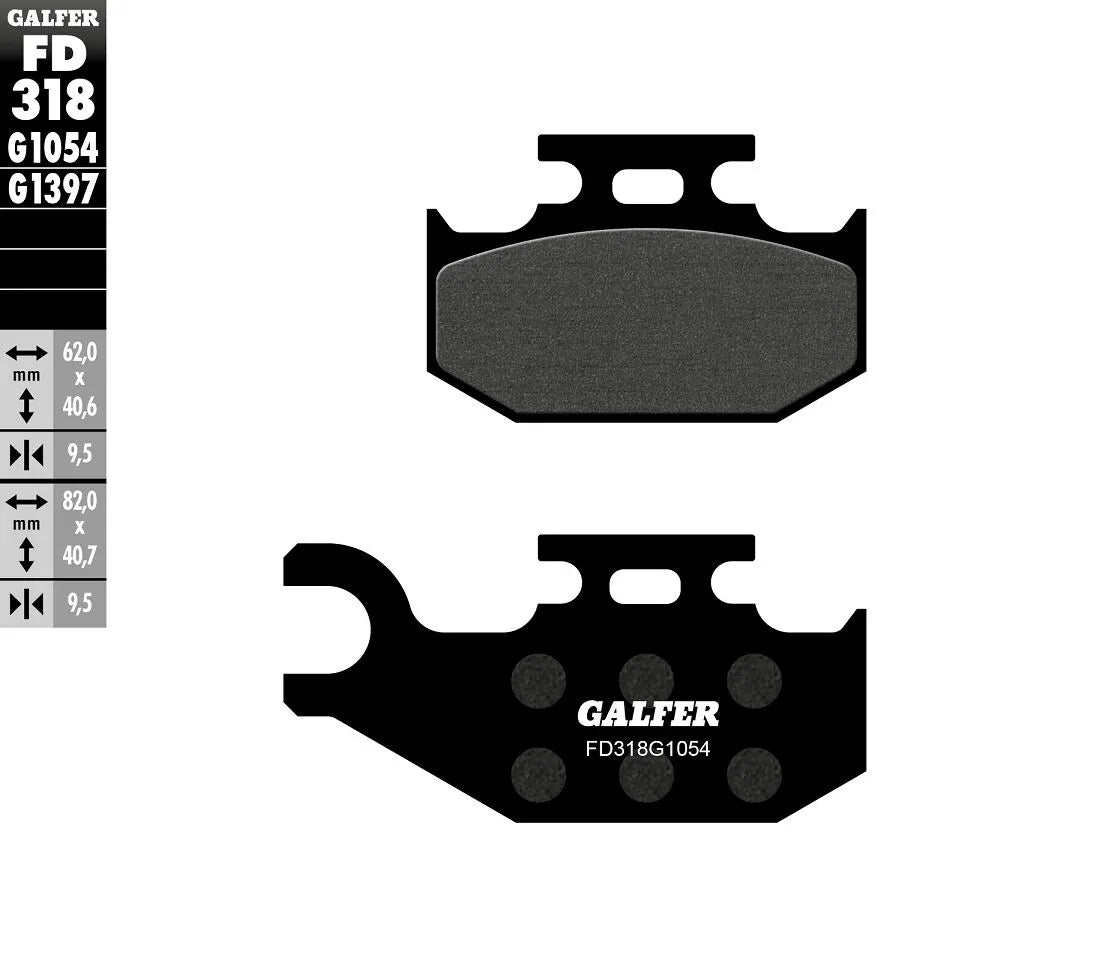 Galfer Semi-metallic Brake Pads For Oem Replacement - Front & Rear
