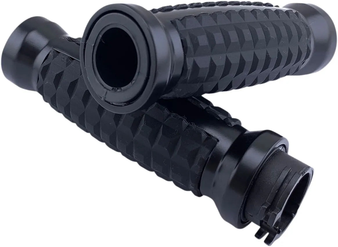 Drag Specialties Grenade Grips - Black, 1"