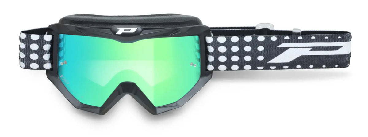 Pro Grip 3201 Atzaki MX Goggles Black Matt Mirror Green