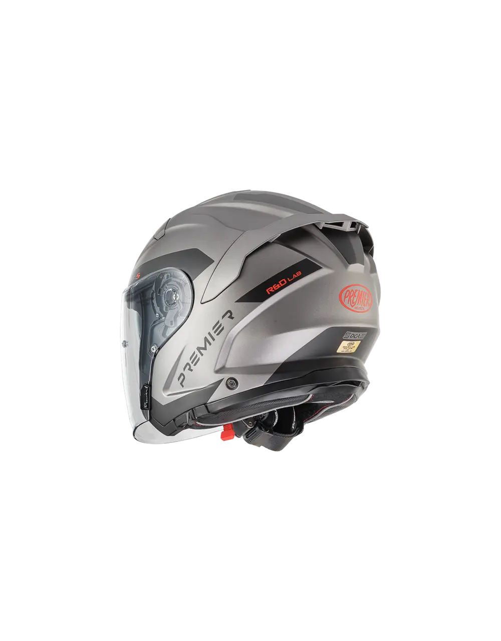 Premier Helmets Jt5 Ma Open Face Helmet - Black/gray