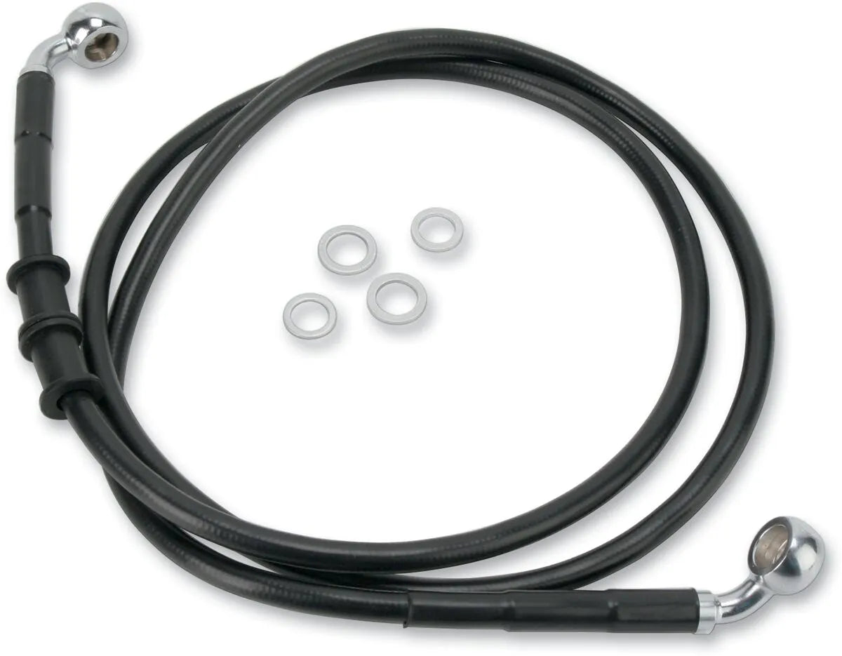 Drag Specialties Forlænget Sort Vinyl Bremse Slange Kit